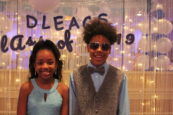 Students at their 8th Grade Prom.